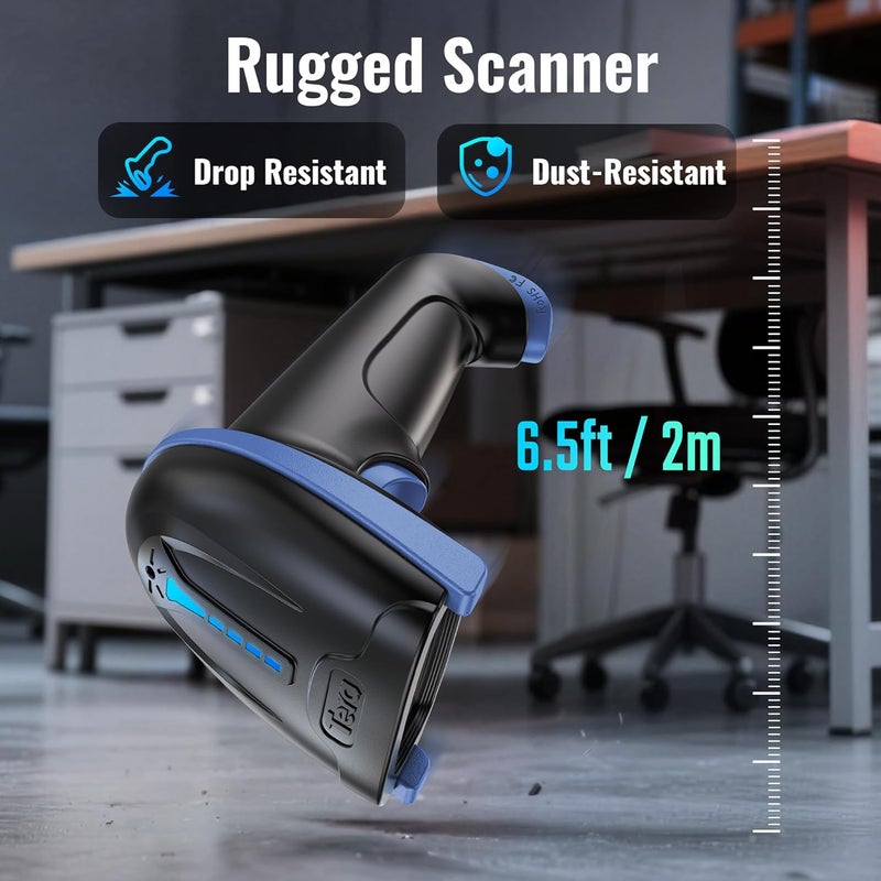 Tera 1D 2D QR Barcode Scanner Wireless and Wired with Battery Level Indicator Digital Printed Bar Code Reader Cordless Handheld Barcode Scanner Compact Plug and Play Model D5100 - Image 5