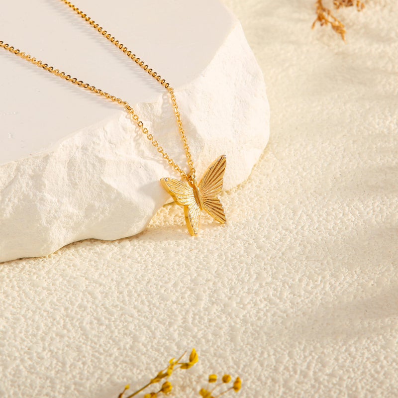 Baydurcan Butterfly Necklace Butterfly Gifts for Women Jewelry for Teens Encouragement Gifts for Women (Butterfly) - Image 3