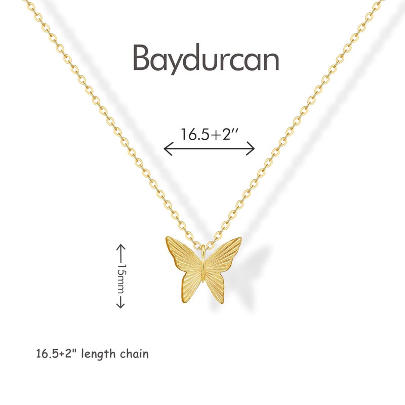 Baydurcan Butterfly Necklace Butterfly Gifts for Women Jewelry for Teens Encouragement Gifts for Women (Butterfly) - Image 2