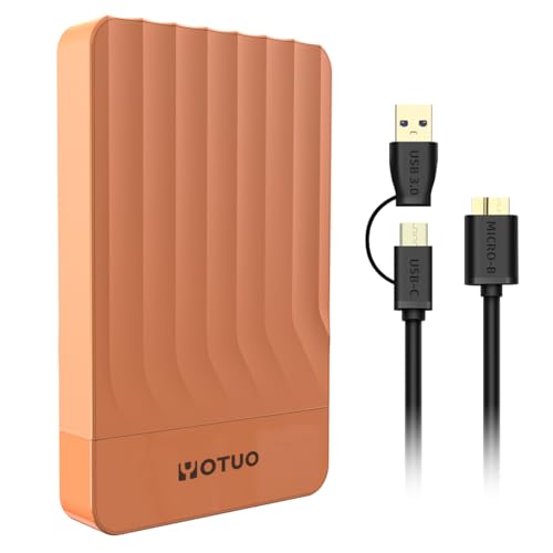 YOTUO Portable External Hard Drive Storage Expansion Mobile HDD USB 3.0 for PC, Mac, Desktop, Laptop, PS4, PS5, Xbox One X/S, Xbox 360, Xbox Series X/S, Office & Game (Orange, 500GB) - Image 1