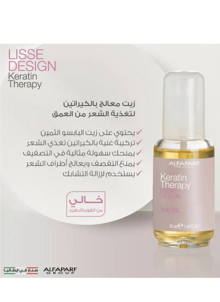 ALFAPARF MILANO Lisse Design Keratin Therapy The Oil 50ml  - Image 4