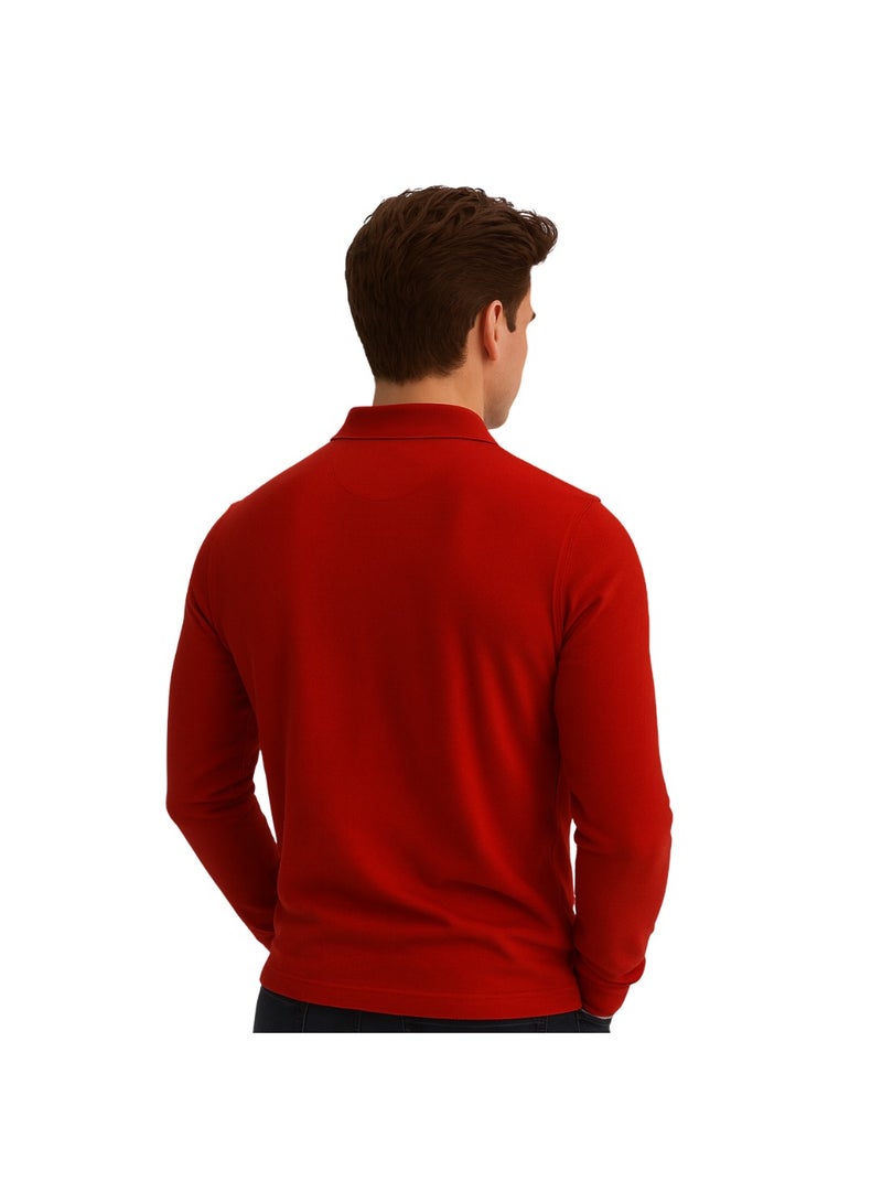 PRINTSHOP4ME Basic Men's Polo Long Sleeve T-Shirt|Comfortable & Stylish Polo Shirt - Image 5