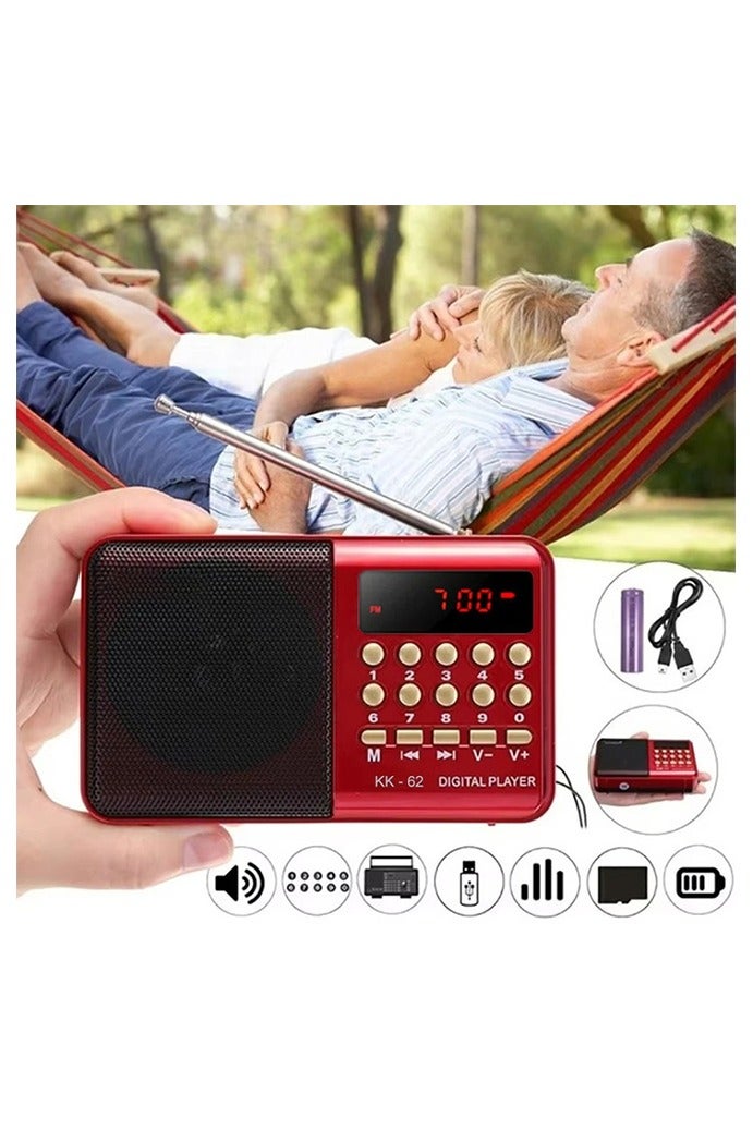 Portable Radio Multifunctional Handheld Digital Radio Support Earphone Hole USB Rechargeable TF Card For Elderly Home Outdoor - Image 2