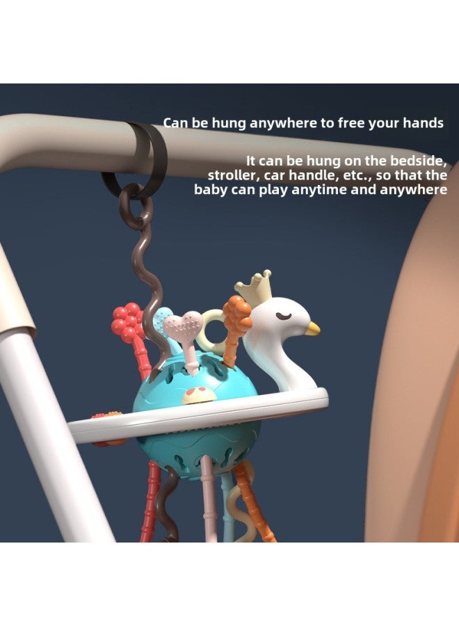 Table Game Toy Baby Snaffle Hand Grasp Training Toy Newborn Infants Can Bite Lala 0-1 Year Old-Color:Swan Lalale - Image 3