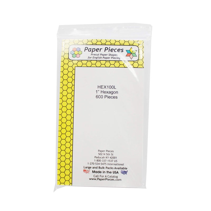 Paper Pieces 1 Hexagon Templates Set of 600