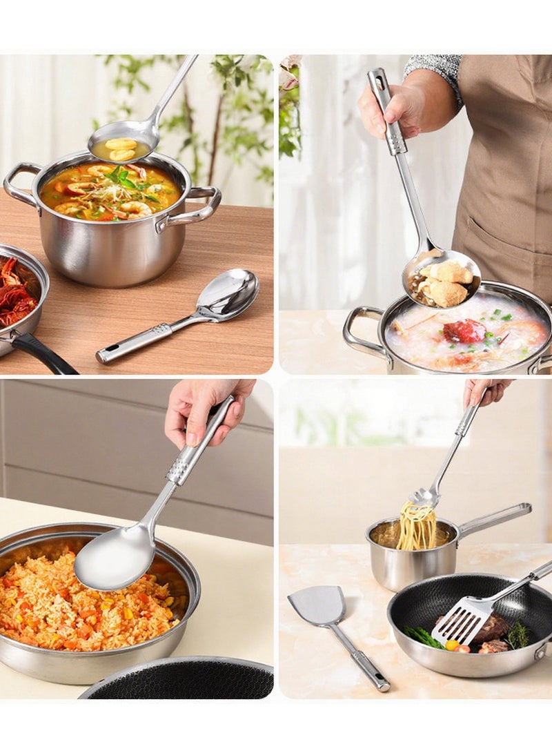 هومستر 7 أجهزة كمبيوتر شخصية أدوات المطبخ متعددة الوظائف أدوات المطبخ من الفولاذ المقاوم للصدأ مع حامل الوقوف هدية للطبخ - Image 4