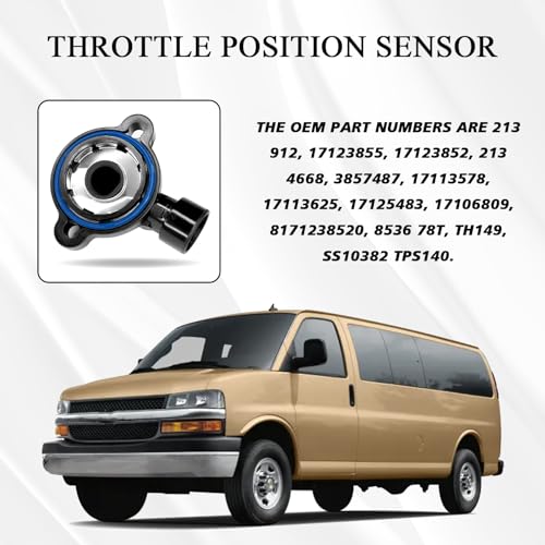 Hirificing TPS Sensor Throttle Body Position Sensor Replaces OEM #17123855 17123852 213-4668 213-912 977-030, Compatible with Chevrolet GMC Buick Century Savana Silverado Sierra C1500 K2500 - Image 4