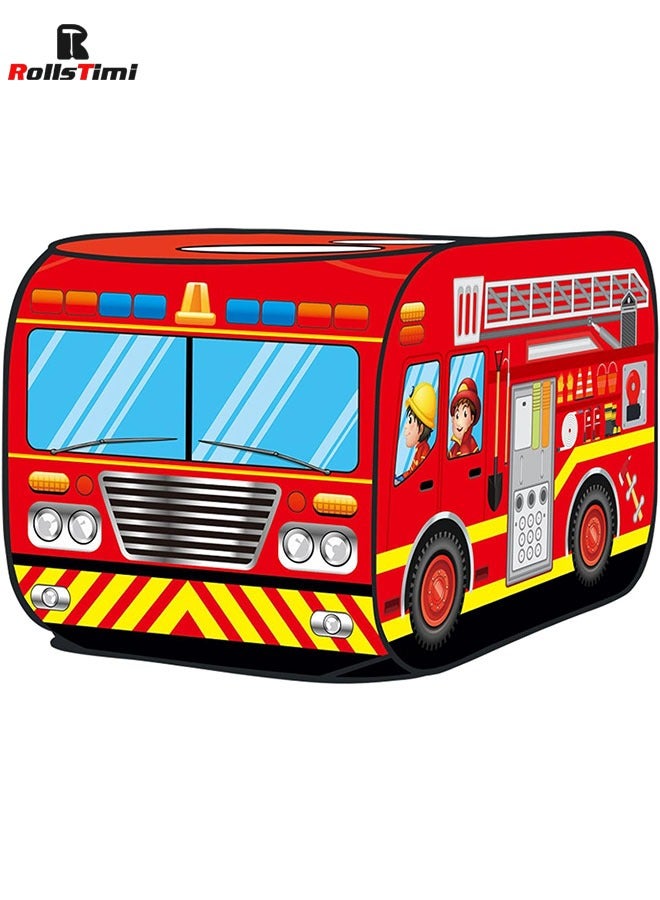 RollsTimi  Play Fire Truck Pop Up Play Tent for Kids Boys & Girls Indoor Outdoor Playhouse Toy - Image 1