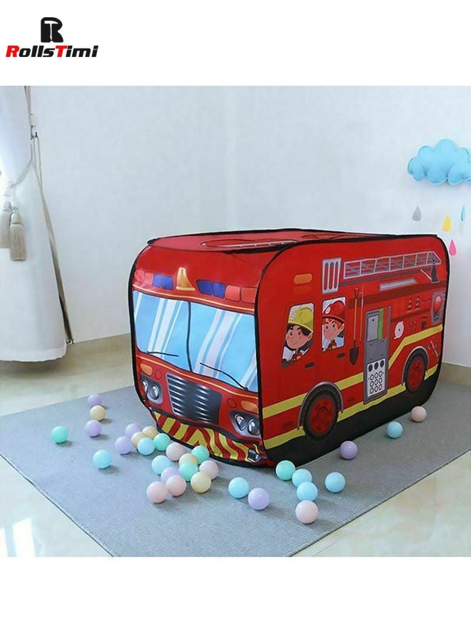 RollsTimi  Play Fire Truck Pop Up Play Tent for Kids Boys & Girls Indoor Outdoor Playhouse Toy - Image 4
