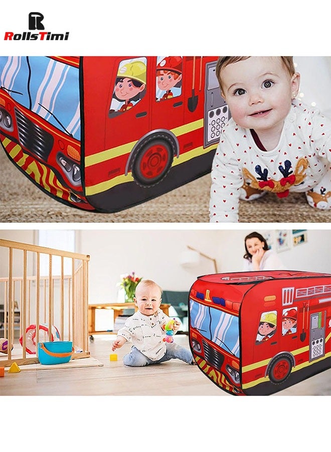 RollsTimi  Play Fire Truck Pop Up Play Tent for Kids Boys & Girls Indoor Outdoor Playhouse Toy - Image 2