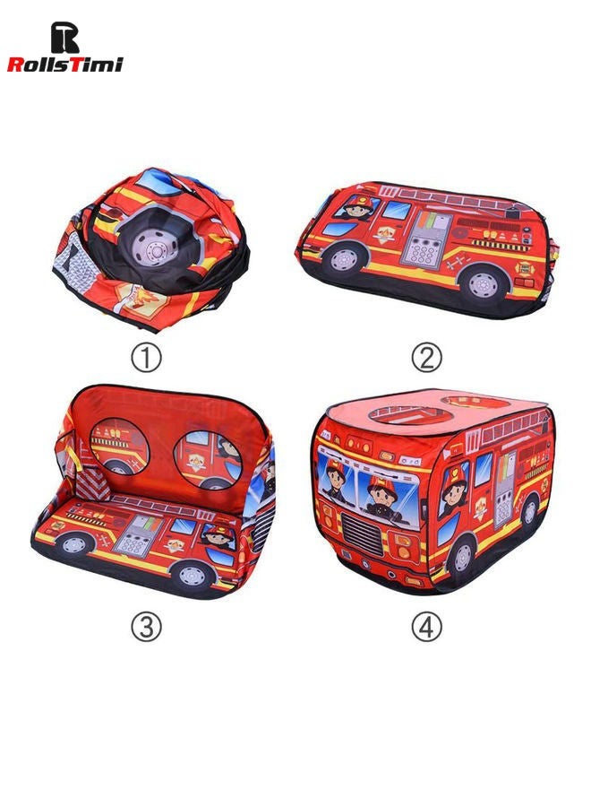 RollsTimi  Play Fire Truck Pop Up Play Tent for Kids Boys & Girls Indoor Outdoor Playhouse Toy - Image 3