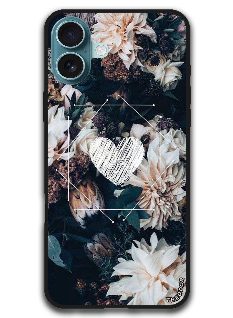 Theodor Protective Case Anti Scratch Shock Proof Bumper Cover For iPhone 16 Plus (6.7)-inch Heart In Center - Image 1