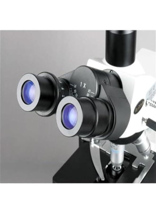 Arabest Digital trinocular compound microscope with 40X-2500X magnification, super-widefield eyepieces, infinity objectives, brightfield, Kohler condenser, double-layer mechanical stage. Includes 1.3MP came - Image 5