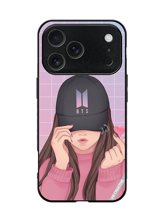 VR CREATIVE Protective Case Cover For Apple iPhone 17 Pro Bts Cap Girl Design Multicolour