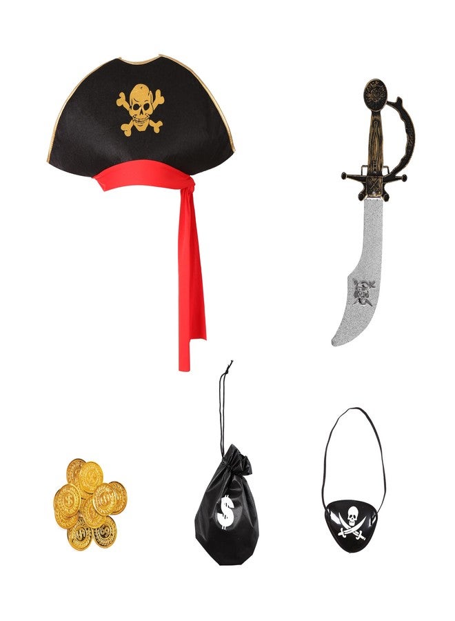 Cuteshower Girls Pirate Costume for Kids Halloween Dress Up Pirate Pretend Cosplay 7-9 Years - Image 3