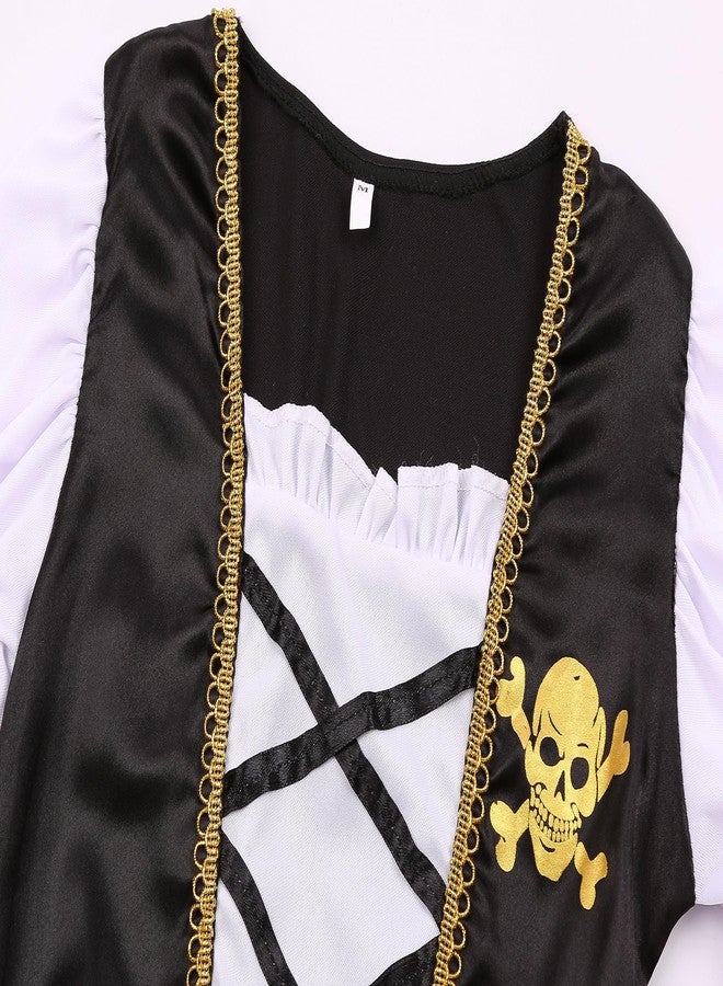 Cuteshower Girls Pirate Costume for Kids Halloween Dress Up Pirate Pretend Cosplay 7-9 Years - Image 5