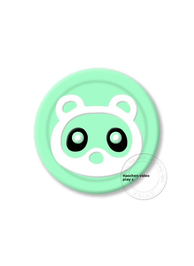 Generic Nintendo Switch Lite Remote Sensing Cap Cherry Blossom Fox Mushroom Head Joystick Leaf Digital Computer/game Console Protective-Product Color:Green White Smokie  - Image 1
