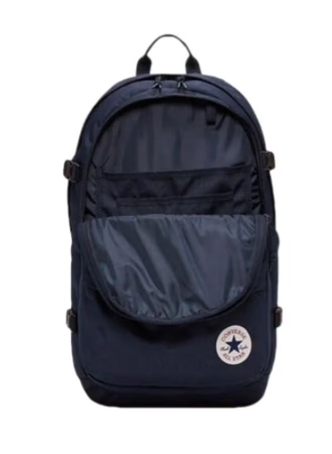 CONVERSE حقيبة ظهر كونفيرس للجنسين بسعة كبيرة مع قسم للكمبيوتر المحمول، حقائب مدرسية متعددة الجيوب، حقائب غير رسمية للمدرسة والسفر والعمل - تصميم كلاسيكي بحافة مستقيمة باللون navy - Image 2