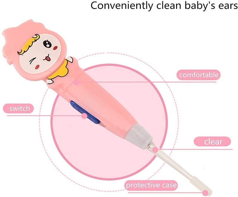 ERHETUS Premium Manicure Grooming Kit for New Born Kids | 10 in 1 Set of Hair, Nail, Ear Grooming Tools | Healthcare Accessories to Keep Infants & Toddlers Clean | Perfect Baby Shower Gift (Pink) - Image 5