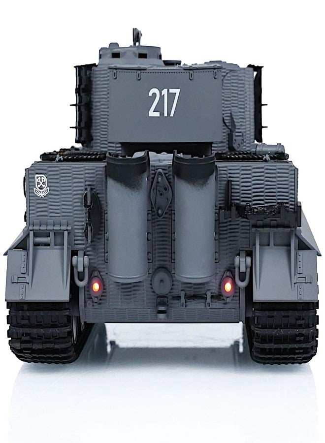 POCO DIVO German Tiger I Heavy Tank, 1/24 Infrared IR Combat Panzer RTR 2.4Ghz RC Armored Vehicle, Taigen 3841-11-M Standard Paintless Middle Version, Sound Light Recoil WWII Military Model, Gray - Image 5