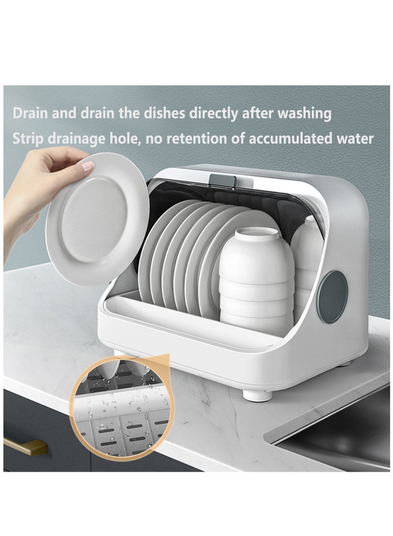Arabest Countertop Drying Cup Cabinet, Portable Mini Automatic Sterilisers Disinfection Machine for Tableware, Drain/dry/disinfect/storage for Home Restaurant  - Image 3