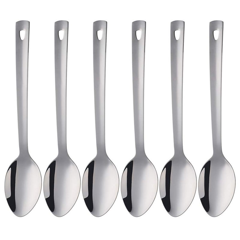 Magatu 13Inch Serving Spoons Set of 6 dongbo Stainless Steel Long Handle Buffet Serving Spoons for Catering Silver - Image 2