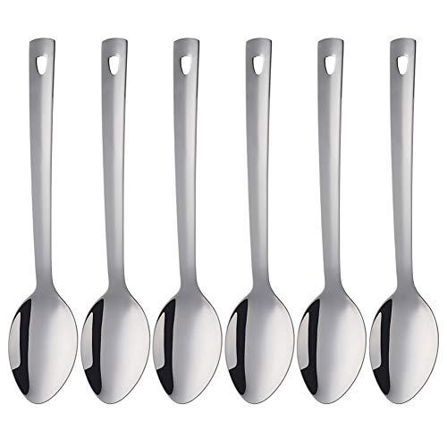 Magatu 13Inch Serving Spoons Set of 6 dongbo Stainless Steel Long Handle Buffet Serving Spoons for Catering Silver - Image 1