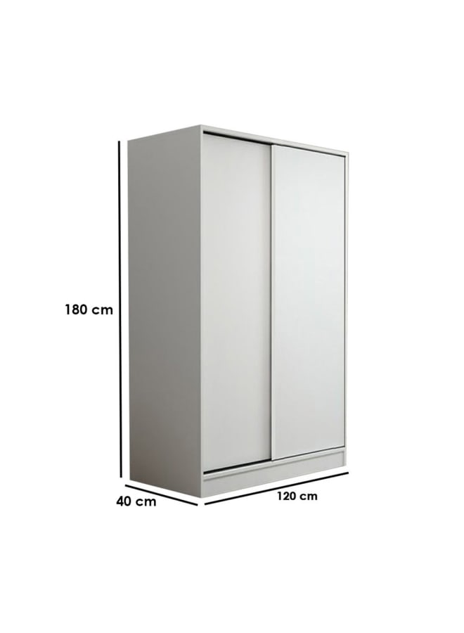 Joints خزانة ملابس Engineered Wood بيضاء 120*180*40 سم - Image 3