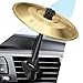 husslean Car Cymbal Air Vent Mini Drum Cymbal for Car Vent Decoration Funny Car Symbol Drum Air Vent Ornament Small Crash Cymbal Accessory Suitable for All Vehicles Gold - Image 2
