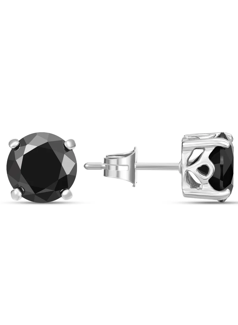 بوليس Soul Stud Earrings with Black Stone