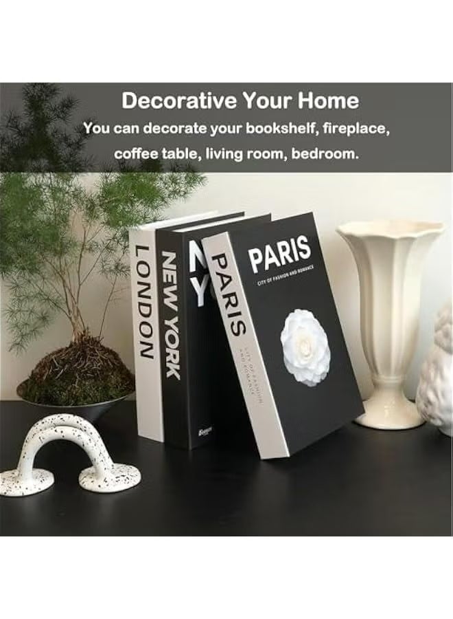 Decorative Books for Home Decor,Set of 3 Stylish Fake Books of Room Books Decor Aesthetic,for Coffee Table Decor,Living Room, Table, Shelf Decor,Modern Hardcover Stacked Display Books - Image 5
