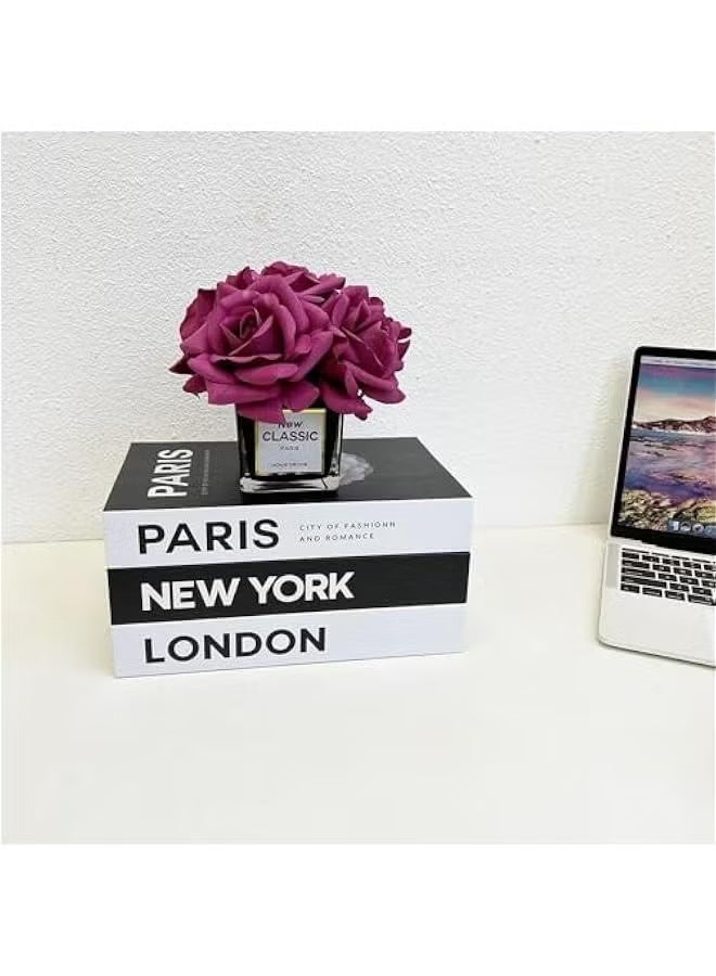 Decorative Books for Home Decor,Set of 3 Stylish Fake Books of Room Books Decor Aesthetic,for Coffee Table Decor,Living Room, Table, Shelf Decor,Modern Hardcover Stacked Display Books - Image 4