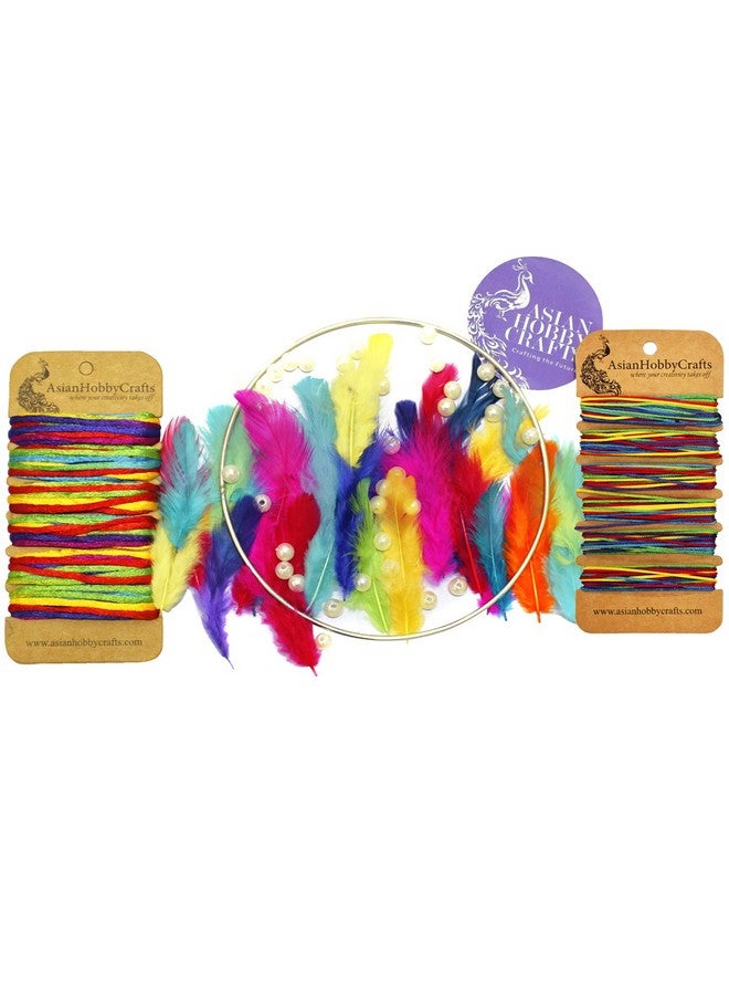 Asian Hobby Crafts Aluminum Diy Dream Catcher Kit (1 x 7 inch, Multicolour) - Image 5