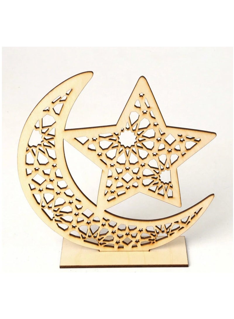 Wooden Decor | Star and Crescent | Office Decor | Home Decor | Graduation Gifts | Birthday Gifts | Festive Decor | Ramadan Decor | Ramadan Crescent | Ramadan Products - Image 4