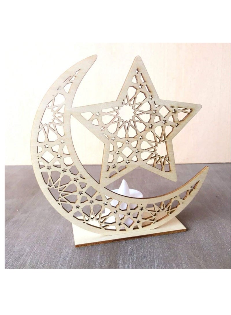 Wooden Decor | Star and Crescent | Office Decor | Home Decor | Graduation Gifts | Birthday Gifts | Festive Decor | Ramadan Decor | Ramadan Crescent | Ramadan Products - Image 3