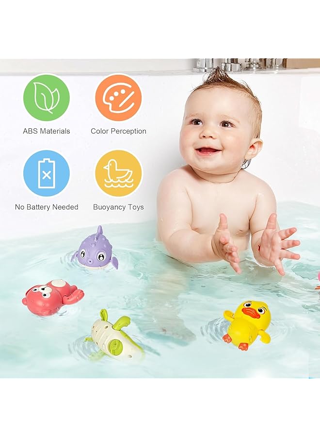 إيروريكس لعبة حمام الطفل، مجموعة من 4 ألعاب حمام للأطفال، حمام سباحة للأطفال، لعبة مائية، حمام سباحة للأطفال، لعبة سباحة آلية - Image 2