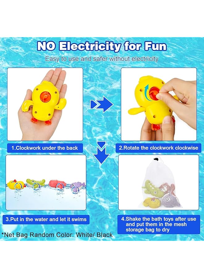 إيروريكس لعبة حمام الطفل، مجموعة من 4 ألعاب حمام للأطفال، حمام سباحة للأطفال، لعبة مائية، حمام سباحة للأطفال، لعبة سباحة آلية - Image 3