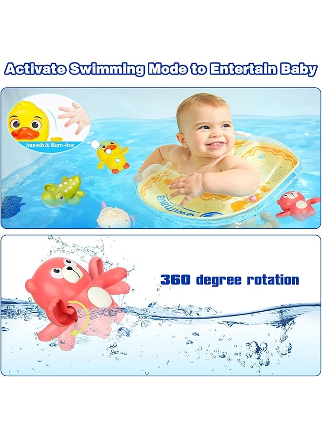 إيروريكس لعبة حمام الطفل، مجموعة من 4 ألعاب حمام للأطفال، حمام سباحة للأطفال، لعبة مائية، حمام سباحة للأطفال، لعبة سباحة آلية - Image 4