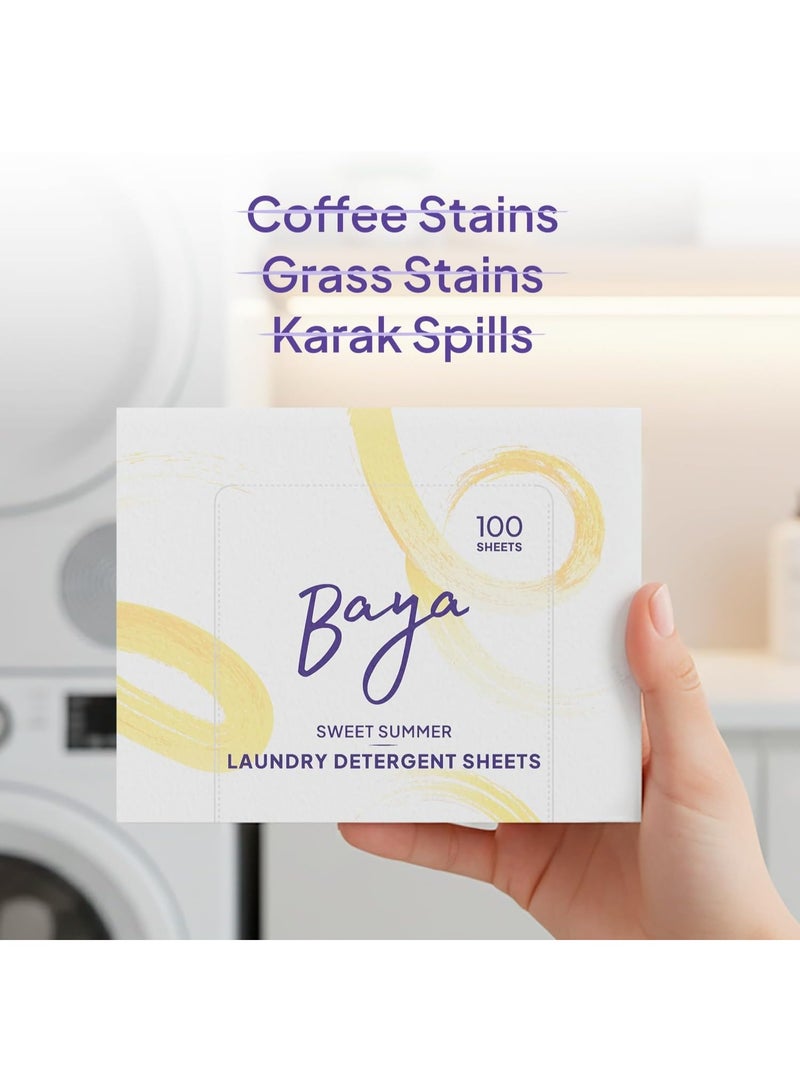 Baya Sweet Summer Laundry Detergent Sheets 100 Sheets - Image 4
