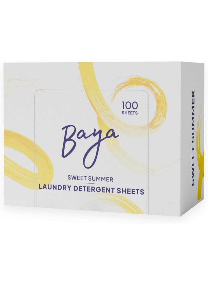 Baya Sweet Summer Laundry Detergent Sheets 100 Sheets - Image 1