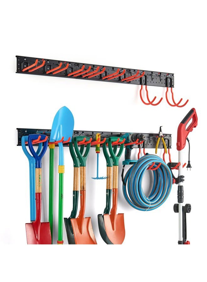 Ultrawall Garage Storage - Wall-Mounted Garden Tool Organizer, Yard Tool Rack Holds Shovels, Rakes - Garage Organization System Supports 300 lbs - Image 1