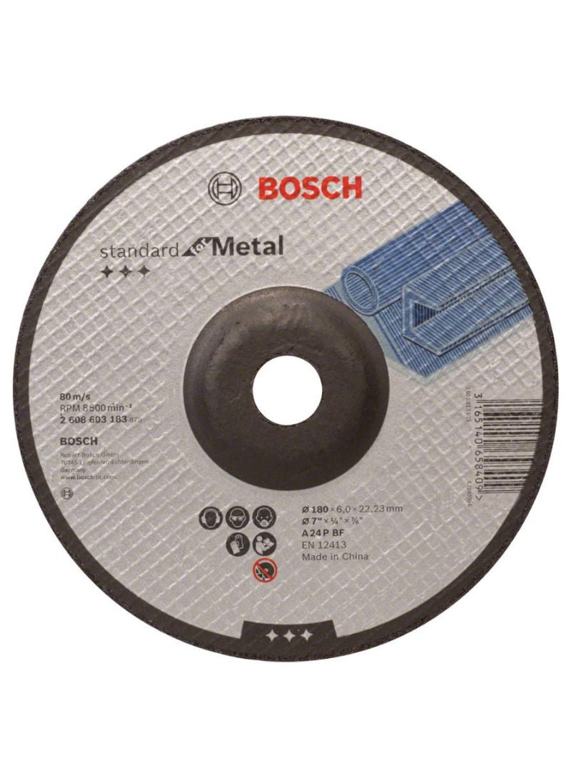 Bosch Metal Grinding Disc 180 x 6 x 22.23mm
