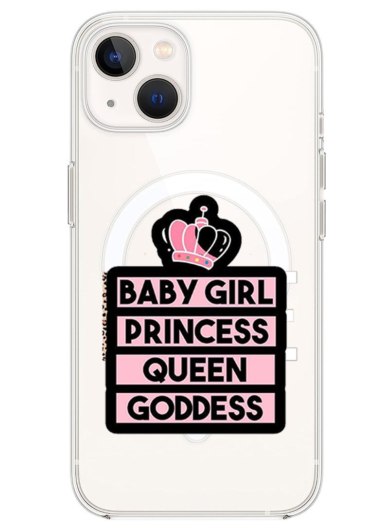 Theodor Magnetic Case for iPhone 13 6.1-inch Compatible with MagSafe Wireless Charging, Shockproof Phone Bumper Cover Baby Girl Princess copy  - Image 1