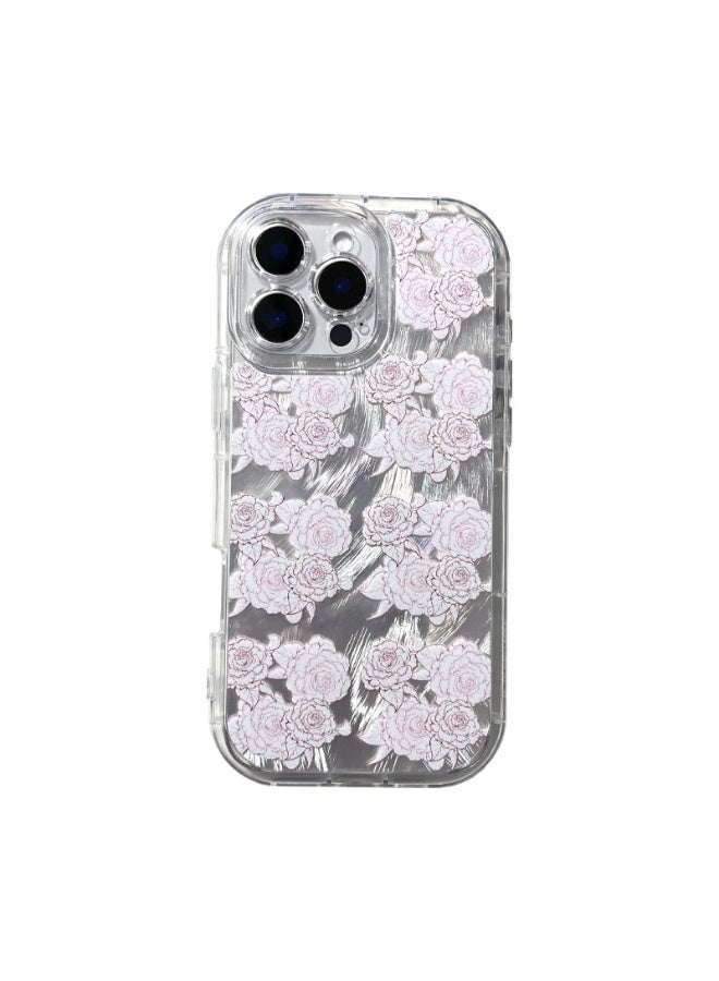 NIBEMINENT High End Flowers Protective TPU Case Cover For iPhone 14 Pro Clear - Image 1