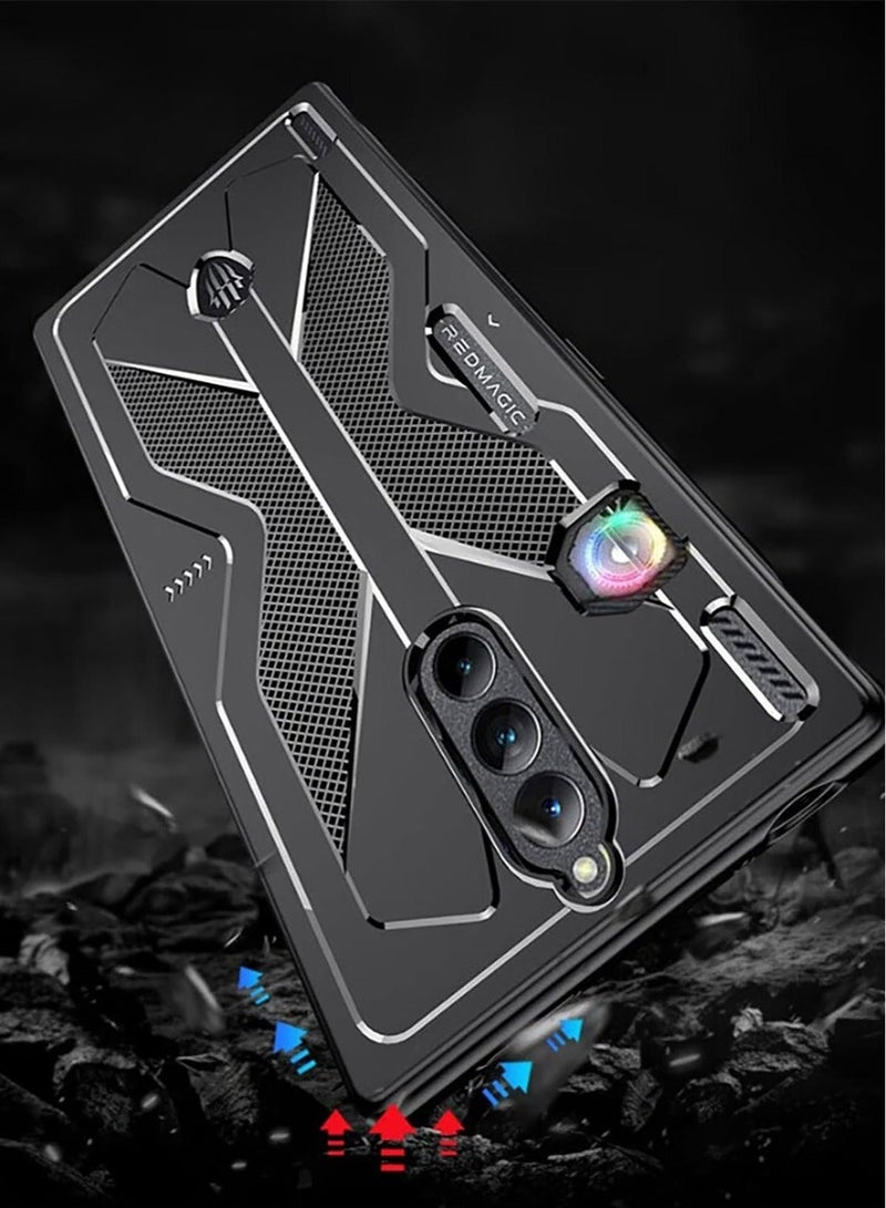 Captaintech Flexible TPU Case for Red Magic 8s Pro, Anti Scratch Shockproof Phone Cover, Designed for RedMagic 8s Pro, Sleek Black Design - Image 2