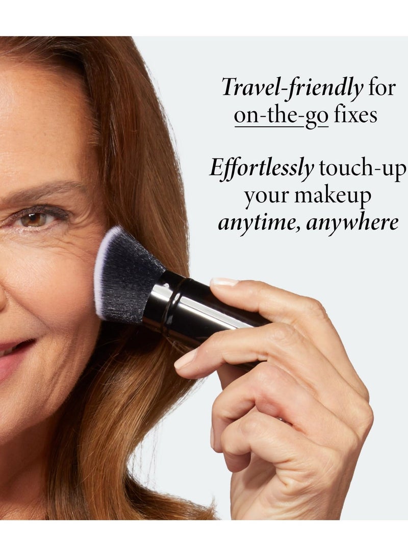 Retractable Black Brush for Liquid, Cream and Powder Face Makeup - Image 3