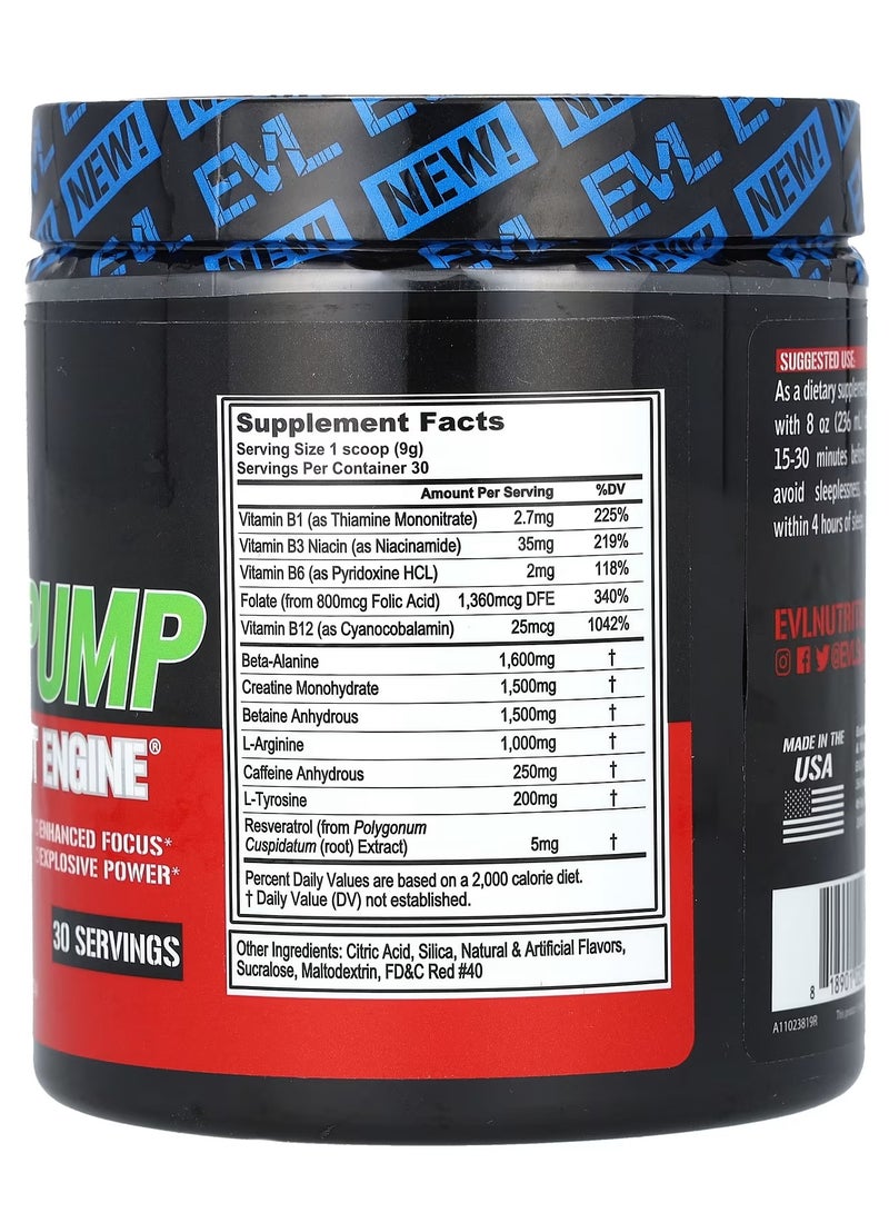 EVLUTION NUTRITION ENGN Pump Pre-Workout Engine Cherry Limeade 9.52 oz (270 g)  - Image 2