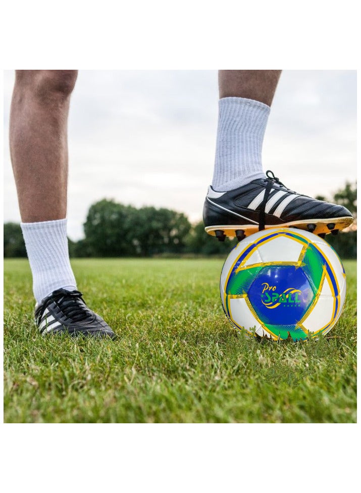 سبال كرة القدم كرة القدم لمباريات كأس العالم أفضل كرة مقاومة للماء للاستخدام في الأماكن المغلقة/الخارجية للتدريب الاحترافي ومطابقة الرجال والنساء للشباب والكبار - Image 2
