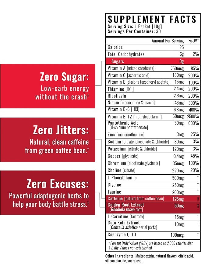 Wilderness Athlete - Energy & Focus | Energy Booster For Women & Men - Energy Drink Mix With Natural Caffeine - Low-Carb, Zero Sugar Energy Drink Powder - 30 Serving Energy Drink Tub (Cherry Limeade)  - Image 5