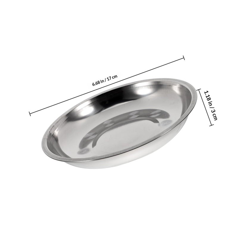 Stainless Steel 18cm Deepened Serving Trays 6pcs Bbq Steak Pasta Reusable Kitchen Containers - Image 3